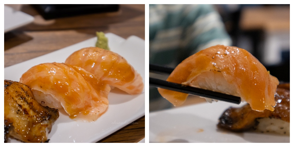 安曇野食卓 鮭魚腹握壽司 台中壽司推薦