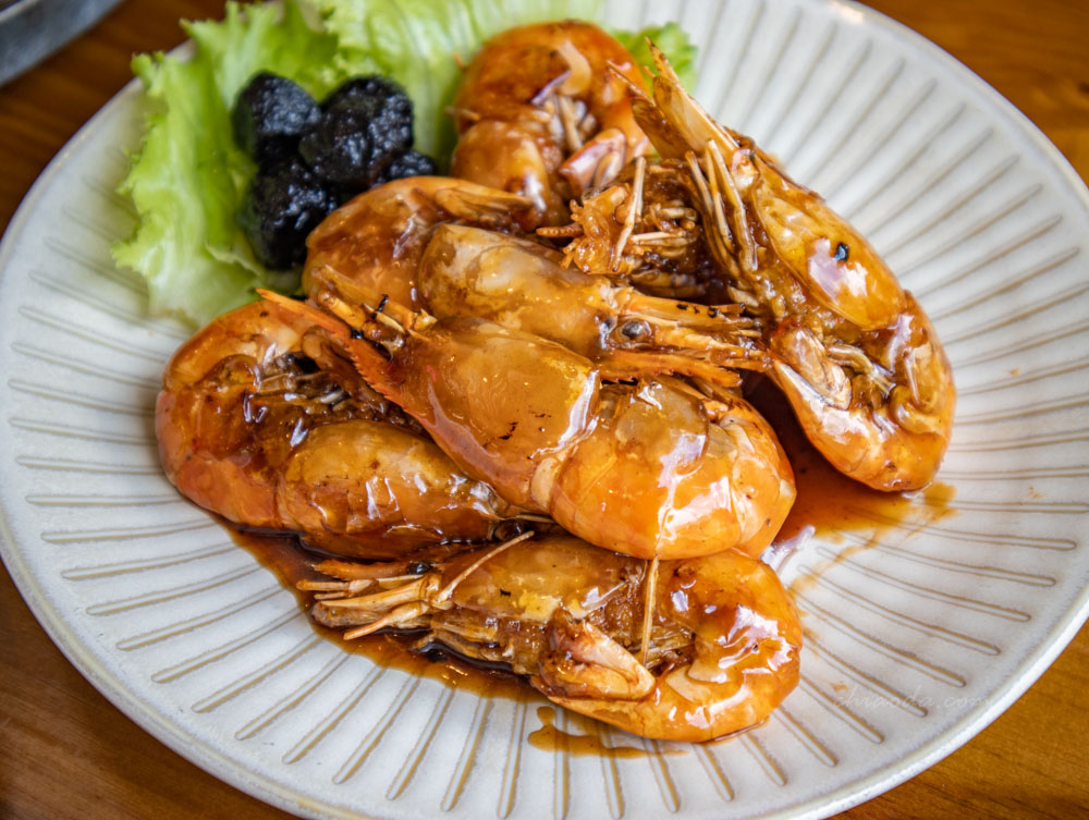 鴻龍宴 梅汁佐鮮蝦 泰國蝦