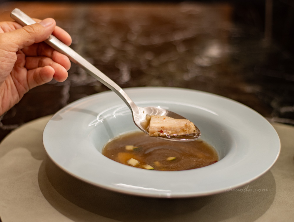 夏登法式鐵板燒　花蓮剝皮辣椒牛肝菌雞湯