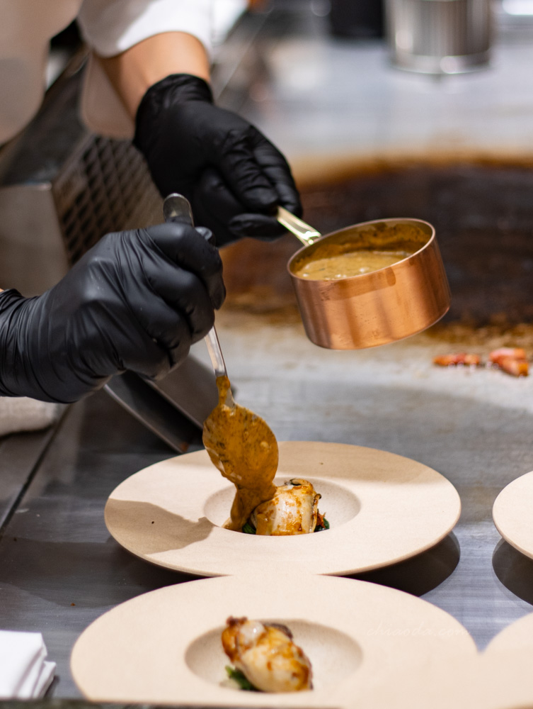 夏登法式鐵板燒　日本播磨生蠔佐昆布荷蘭醬 台中七期南屯美食