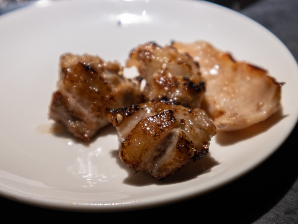 中山 red label 鉛筆肉串和松阪豬